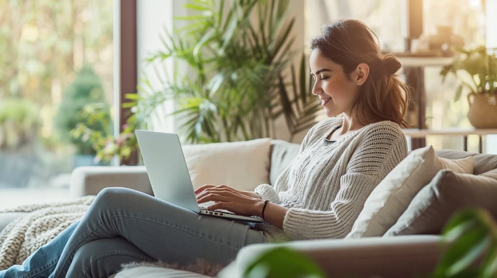 Student taking online traffic safety course from home